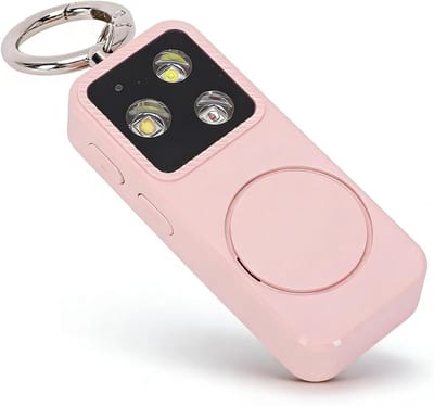 Persoonlijk Veiligheidsalarm - Noodalarm Sleutelhanger - Zelfbescherming Noodsituaties - 150 DB Sirene Knipperlicht - 8 x 5 x 3 cm