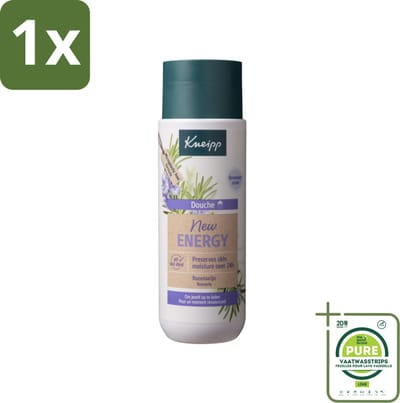 1 x Kneipp Douche New Energy 200 ml - Douchegel - Energie - Rozemarijn - Natuurlijke Geur - Hydraterend