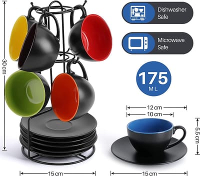 mokkakopjes , Koffiekopjes , espressokopjes - kopjes - Cappuccino kopjes / SET 6