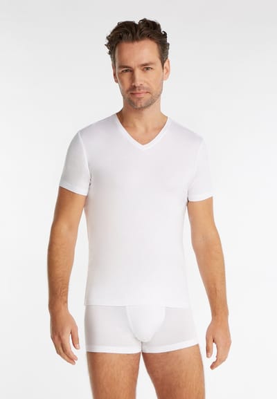 Ten Cate Basics Modal Heren V-hals Shirt Wit