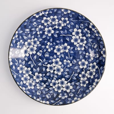 Tokyo Blue Sakura Round Plate 25x3.3cm 40-230404 HB-25 6/36