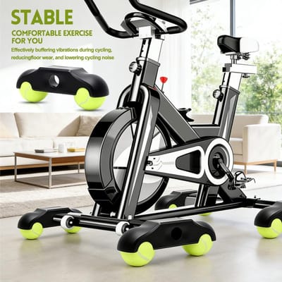Rocker Platen Voeten - Wip Voeten Set - Indoor Cycling - 8 Bal Dämping - Set van 4 - Groen Zwart