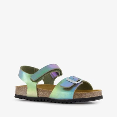 Hush Puppies meisjes bio sandalen metallic multicolor - Groen - Maat 26