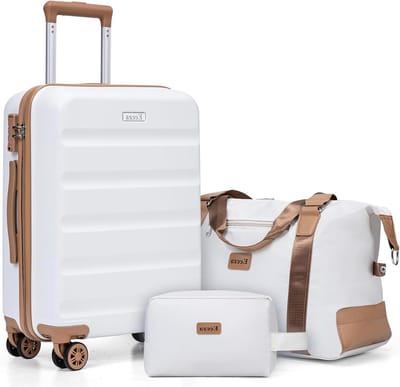 Reis Koffers - Bagage Set - Veilig Reizen - TSA Slot - 3 Delig - Wit