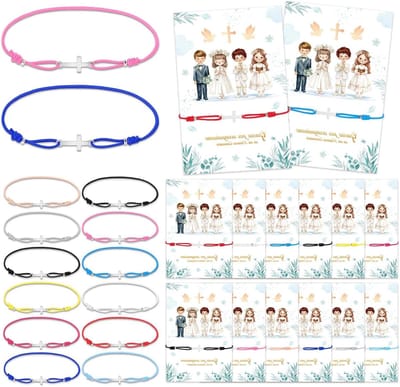 Communie Kaarten - Bedankjes Set - Gasten Bedanken - Gepersonaliseerde Bedankjes - 12 Stuks - Wit