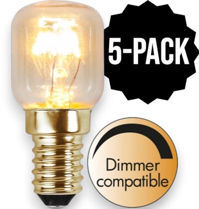 5-Pack | Ovenlampje - E14 - 25W - Extra Warm Wit - 2700K - Filament