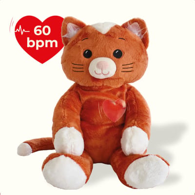 Verzwaringsknuffel Met Hartslag - Kiki de kat - 53cm / 2kg - Verzwaarde Knuffel - Weighted Stuffed Animal - Troostknuffel - Slaapknuffel - Zware Knuffel - Rustgevende Knuffel met Heartbeat - Troostknuffel - Plushie - Voor Kinderen en Volwassenen