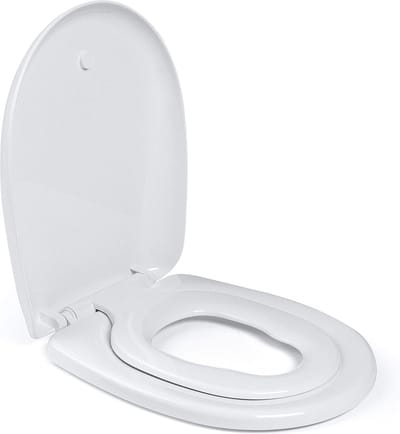 Toiletbril met softclosemechanisme, voor kinderen, afneembaar kinderzitje, O-vorm, universeel