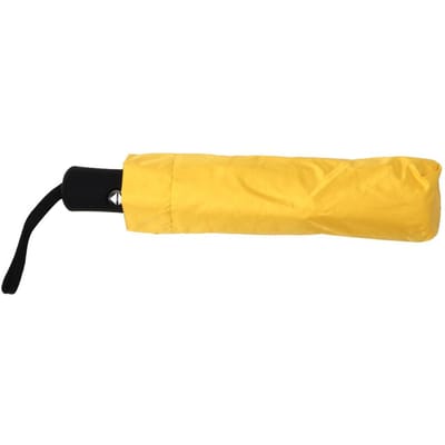 Draagbare 3-vouw Automatische Parasols Anti UV Zon Regen Paraplu Geel Voor Buiten Reizen