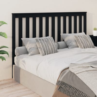 vidaXL - Hoofdbord - 166x6x101 - cm - massief - grenenhout - zwart