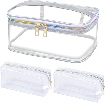 3-in-1 toilettas - Transparante, Draagbare, Waterdichte Make-uptas voor Vrouwen en Meisjes