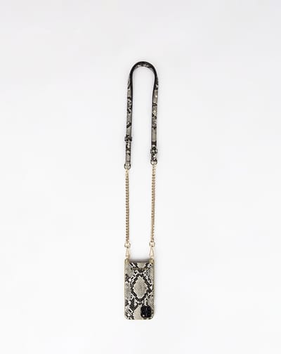 ideal of sweden phone necklace case geschikt voor samsung galaxy s20 desert python