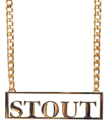 PartyXplosion Carnaval verkleed ketting / sieraad - metaal - goud - stout - gangster / foute party