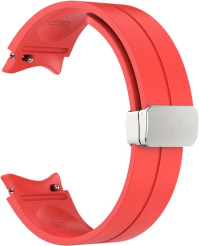 Siliconen bandje - geschikt voor Samsung Galaxy Watch 7 / Watch FE / Watch 6 / Watch 6 Classic / Watch 5 / Watch 5 Pro / Watch 4 / Watch 4 Classic - rood