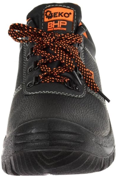 GEKO Veiligheidsschoenen - Zwart Leer - Antislip - Ademend - Maat 39