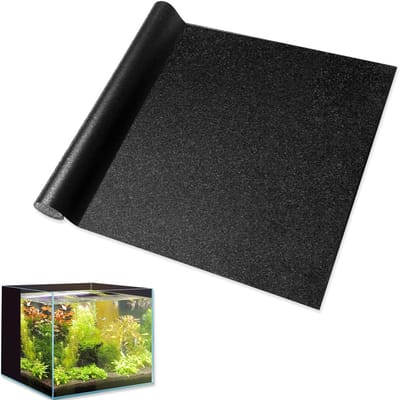 longziming - Zelfklevende Aquariumfolie - Zwarte Aquarium Achtergrond - 45 cm x 200 cm - Aquarium Decoratie Folie - PVC - Statische Hechting Zonder Lijm - Ideaal Voor Thuis En Professioneel Gebruik - 1 stuk - Zwart
