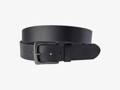 Engel Leren Riem Zwart - 130cm