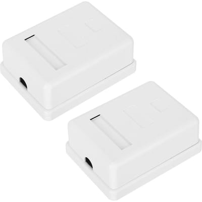 2 pièces RJ458P8C CAT6 Port Unique Réseaux Câblage Montage en Surface Bureau Boîte de Jonction d'Information