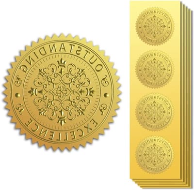 Gouden Stickers - Prijs Stickers - Decoratie en Afsluiting - Goudfolie Reliëf - 100 stuks 5 cm - Goud