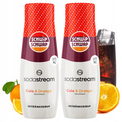 SodaStream Shwip Shwap - Limonadesiroop - Cola en Sinaasappel - 2 Flessen