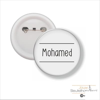Button Met Speld 58 MM - Mohamed