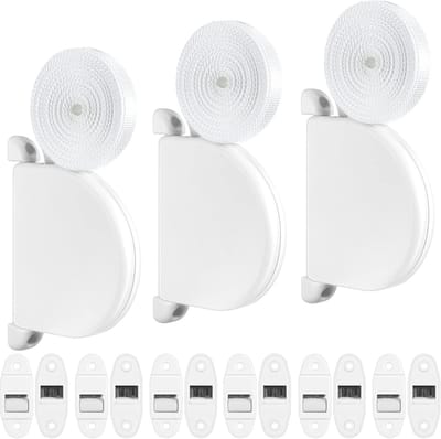 Rolluikwikkelaars Set - Rolluikonderdelen - Wandmontage - Inclusief Riem en Geleiders - 5 Meter Riem - Wit