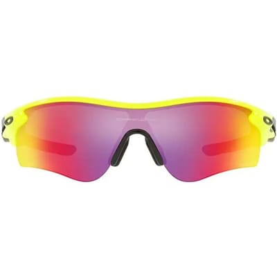 Oakley Uniek Kleur Geheugen Plastic Montuur Onregelmatige Vorm Zonnebril Unisex Zonnebril 0OO9206-80 White,38 pink
