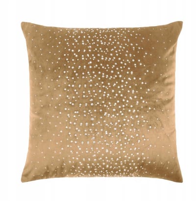 Sierkussens Fluweel Glanzend Mosterd 45x45 cm met Kristallen