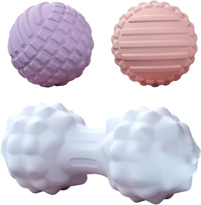 Massageballen voor zelfmassage - Reflexologie voor rug, voeten, handen en benen met 3 massageballen