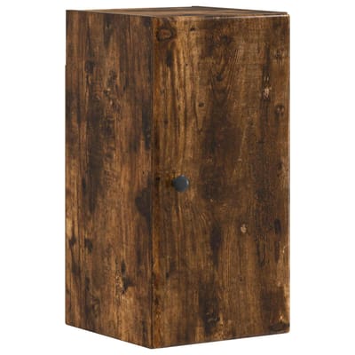 vidaXL - Badkamer - wandkast - BREDA - Gerookt - eiken - 30 - x - 31 - x - 59 - cm