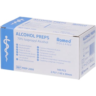 Romed Alcoholdoekjes - 100 stuks - Individueel Verpakt