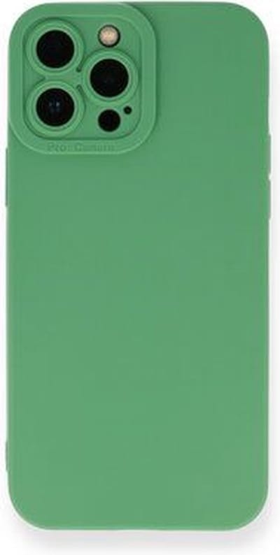 Siliconen hoesje met bescherming rondom Camera/Lens - Geschikt voor iPhone 13 / iPhone 14 - Groen