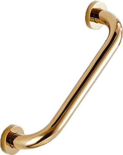 Handgreep van roestvrij staal in messingkleur, handgreep, badkamer, goud, douchegreep, inbouw, wandmontage, 30 cm