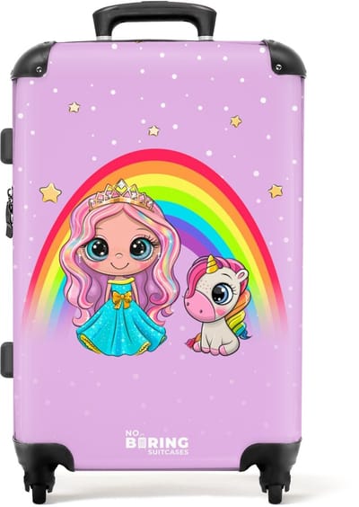 NoBoringSuitcases.com® - Kinderkoffer meisjes - Prinses reiskoffer - 20 kg bagage