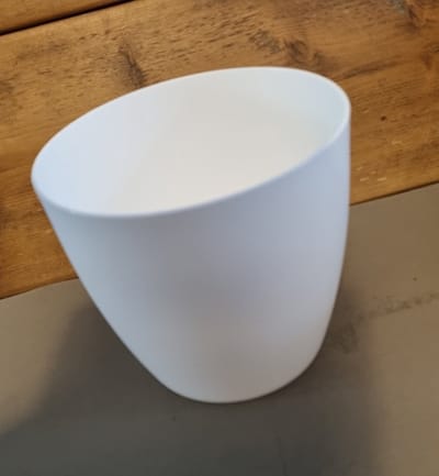 Bloempot BERLIJN rond 16 cm Wit set van 2 stuks