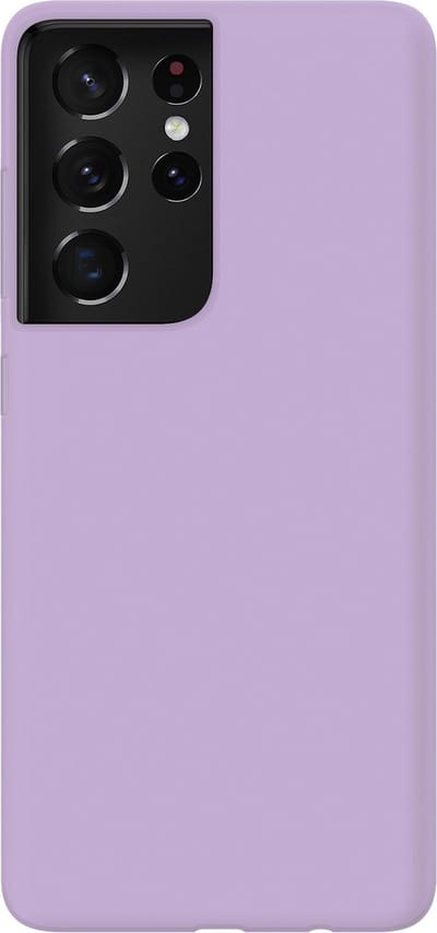 Ceezs Pantone siliconen hoesje geschikt voor Samsung Galaxy S21 Ultra - silicone Back cover in een unieke pantone kleur - paars