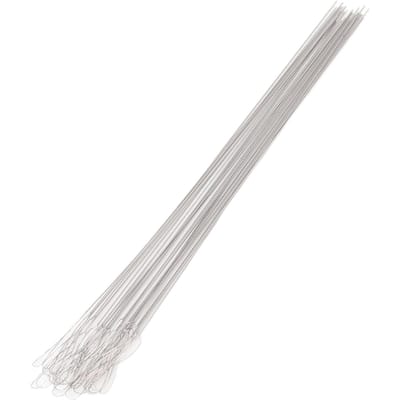 Lot de 30 aiguilles à fil torsadé, grand chas, flexibles, en acier inoxydable, pour l'enfilage de perles et de bijoux