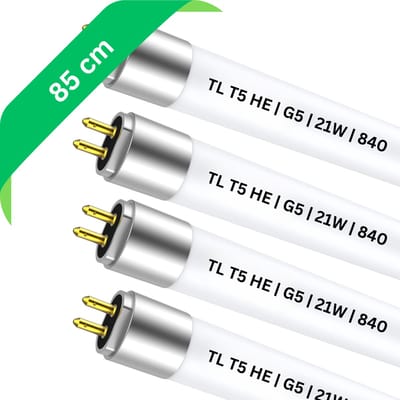 4x T5 TL buis 85 cm – 21W – G5 fitting – Ø 1.6 cm – 865 Koel Wit 6500K – Multipack