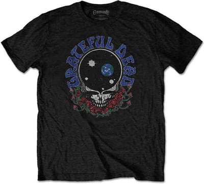Grateful Dead - Space Your Face & Logo Heren Tshirt - S - Zwart