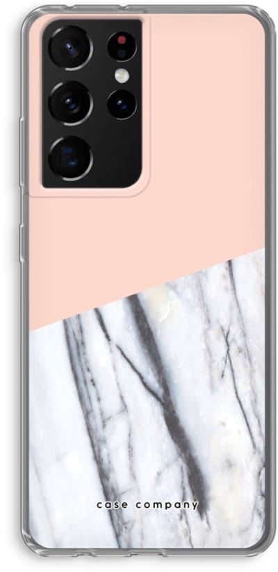 Case Company® - Hoesje geschikt voor Samsung Galaxy S21 Ultra hoesje - A touch of peach - Soft Cover Telefoonhoesje - Bescherming aan alle Kanten en Schermrand