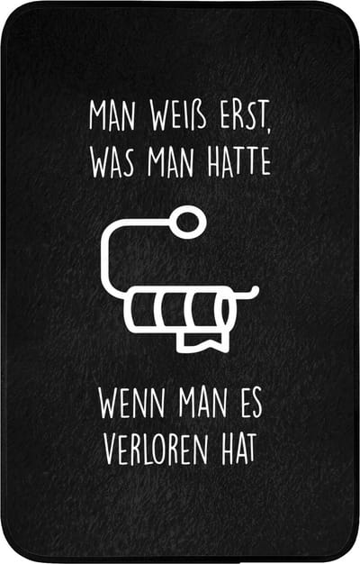 WC mat 50x80 cm - Antislip - Quotes - WC papier - Zwart - Humor - Toiletmat - Vloermat - Douchemat - Toilet tapijt - Toiletmatten