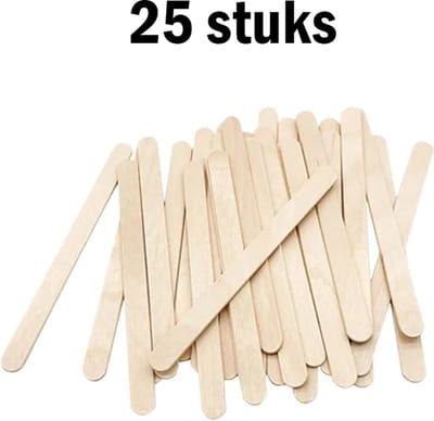DW4Trading Houten Naturel IJsstokjes 25 Stuks - Knutselhoutjes 9,5x1cm - Hobbymateriaal - IJslollystokjes