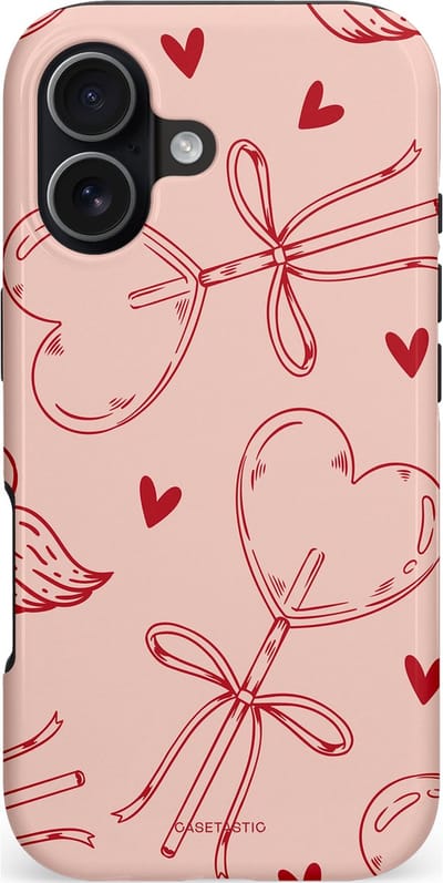 Casetastic hoesje geschikt voor Apple iPhone 17 - MagSafe - Dubbellaagse bescherming - Zoete strikjes - Fashion Case - Perzik Zand Koraal