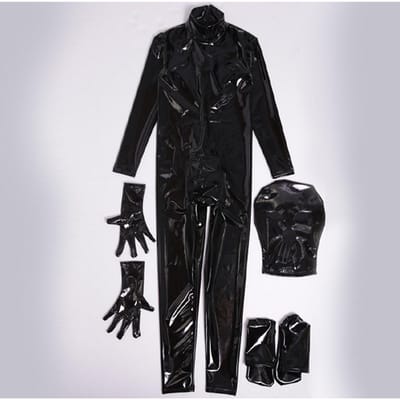 Heren PVC Glanzend Volledig Lichaam Cover Bodysuit PU Faxu Latex Leer U Uitstulping Pouch Man Jumpsuit Meisje Podium Nachtclub Panty Vormgevend EM white
