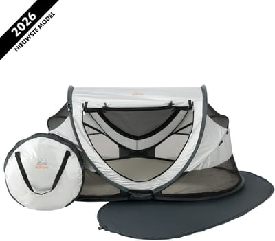 Deryan Peuter Luxe Campingbedje – Inclusief zelfopblaasbare matras - Silver