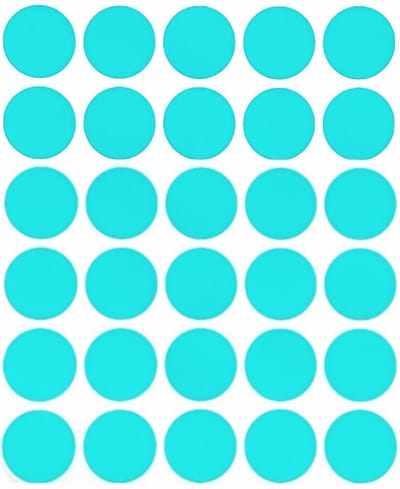 Ronde etiketten - TURQUOISE - 150 stuks - MULTIPLAZA - stickers - 2cm - 20mm - markeren - ordenen - archiveren - universeel - knutselen - hobby - kantoor