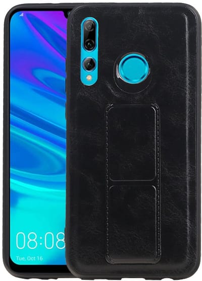 Grip Stand Hardcase Backcover - Telefoonhoesje - Achterkant Hoesje - Geschikt voor Honor 20 Lite - Zwart