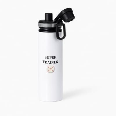 Hacebo® - Super trainer waterfles met draaidop grijs - Sport - coach - Honkbal - Trainer - geschenk - verjaardag - love gift - water fles - 850ML