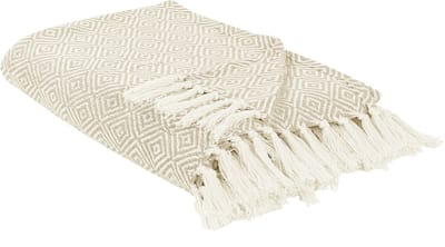 TOUTLI - Bedsprei - Lichtbeige - 200 x 220 cm - Katoen