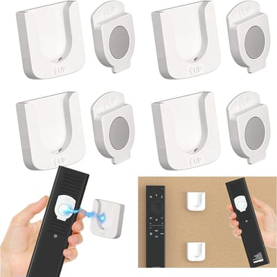 Magnetische Wandbeugel voor Afstandsbediening, 4 Stuks, Wandmontage, Geen Boren, Sterke Magneten, Veilig en Handig voor Thuis, Kantoor en School